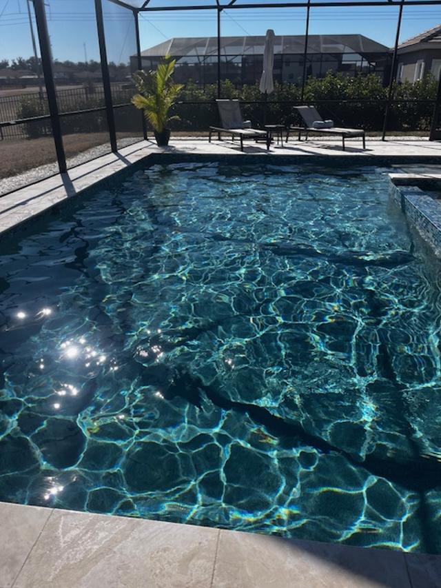 Crystal clear pool water maintained using LSI chemistry